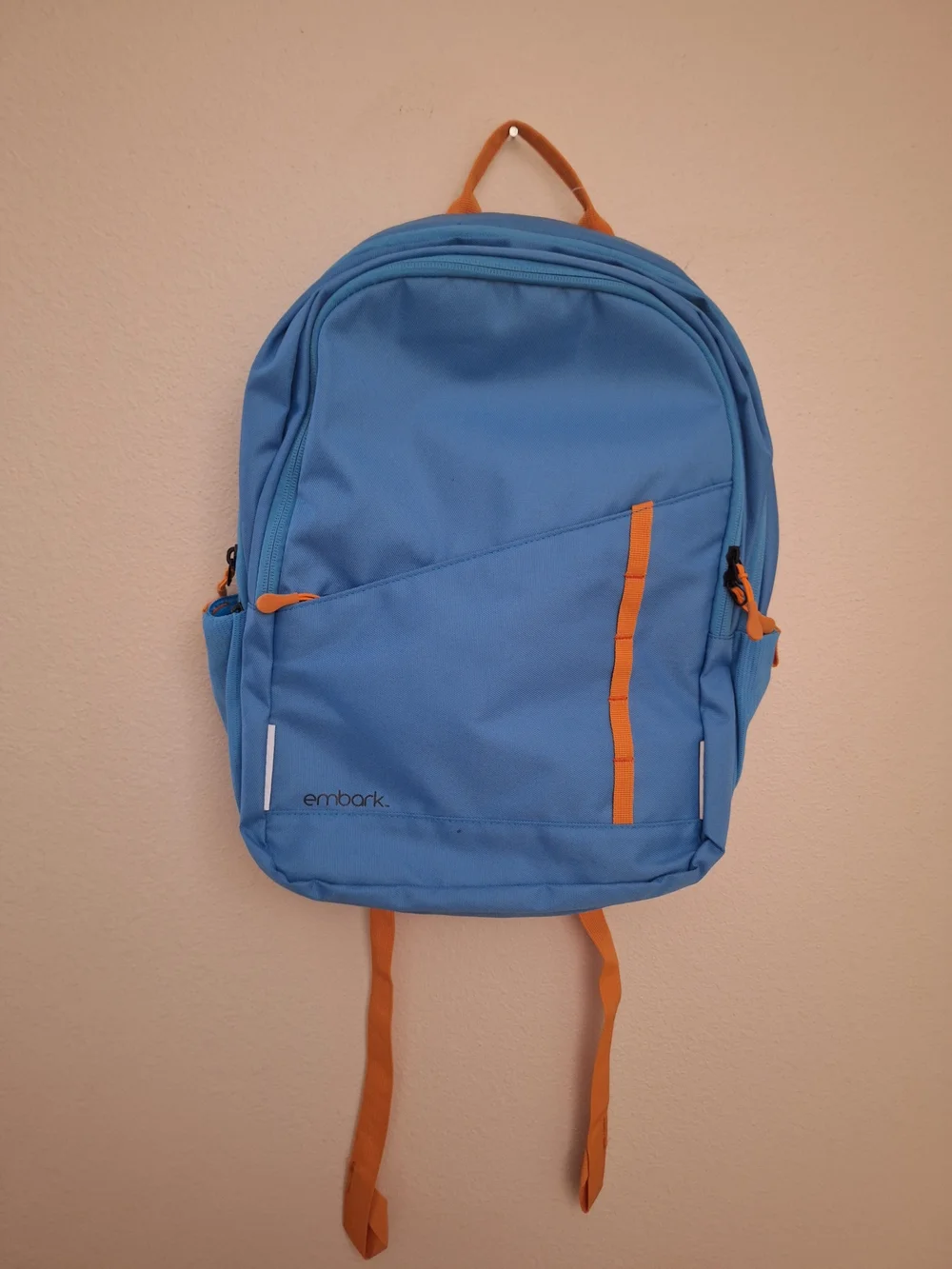 Embark Kids Blue Backpack with Orange Accents